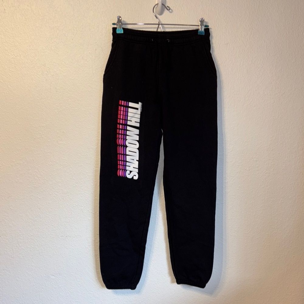 Shadow Hill Drawstring Waist Black Joggers Small